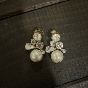 J.Crew Crystal & Pearl Earrings